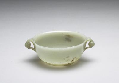 图片[3]-Jade bowl with two bud-shaped handles, Mughal Empire-China Archive